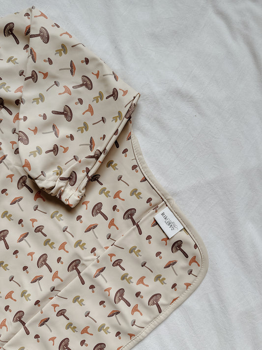 Waterproof Long Sleeve Bib - MUSHROOM DREAM