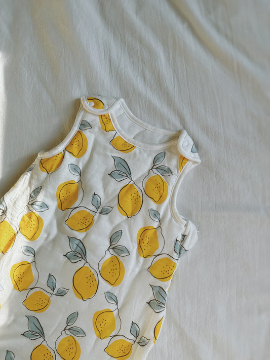 Bamboo Cotton Sleep Bag 1.0 TOG - LEMONS
