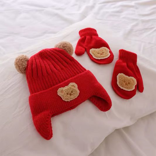 Holiday Edition Teddy and Mitten Set
