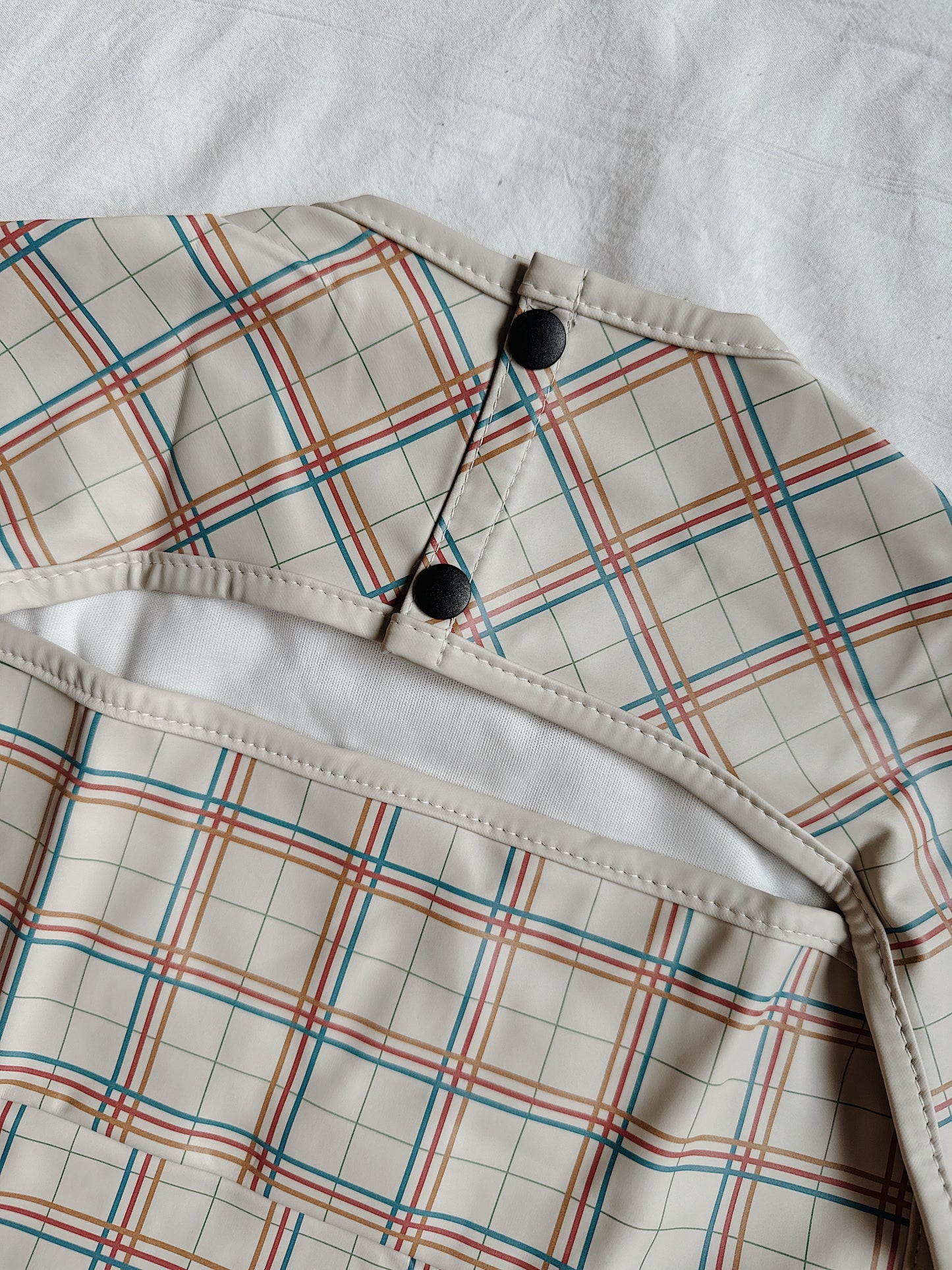Waterproof Long Sleeve Bib - CLEAN PLAID